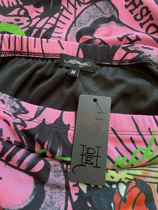 Ed Hardy Mini Strapless Mesh Dress Womens Medium - Picture 5 of 5